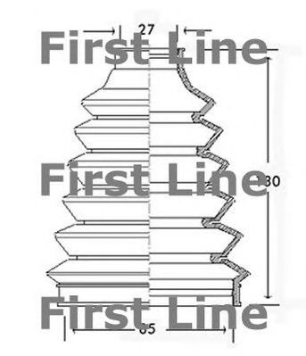 FIRST LINE fcb2227 -  Пыльник, приводной вал